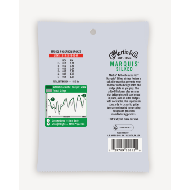 C.F. Martin MA540S Acoustic Marquis� Silked Light (.012 - .054) 92/8 Phosphor Bronze